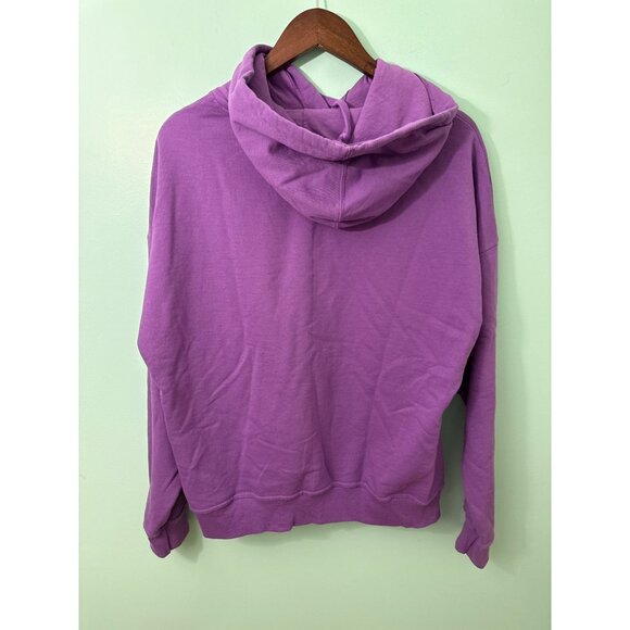 Champion Womens Purple Hooded Sweatshirt Size XL Cotton Blend Kangaroo Pocket - Picture 3 of 7